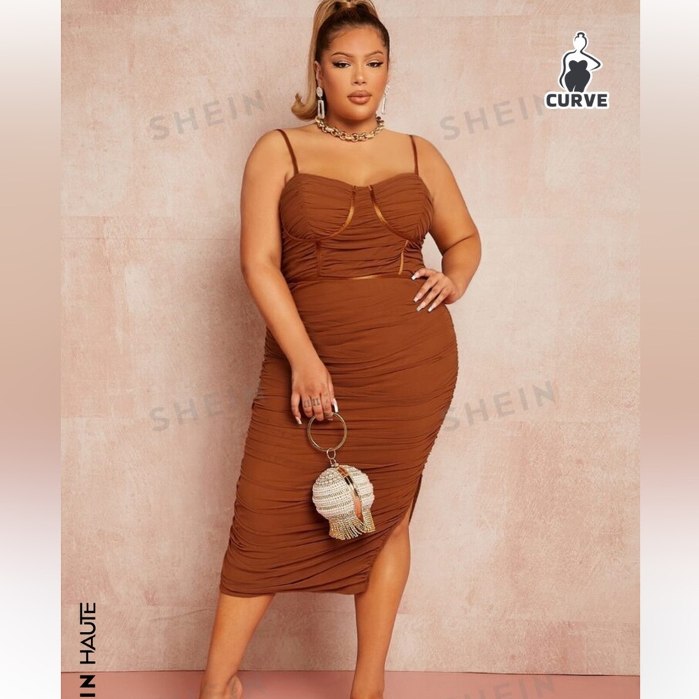 Ruched Plus Size Dress